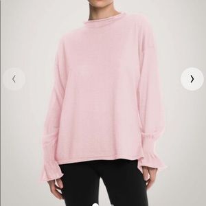*NWT* Wolford lightweight cashmere long sleeve top - marshmallow pink XS